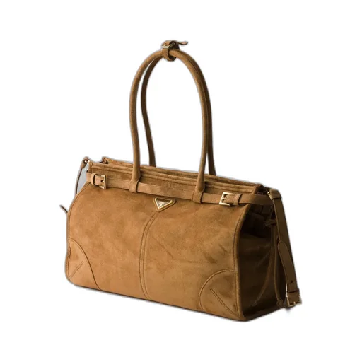 Prada Bonnie Large Suede Handbag