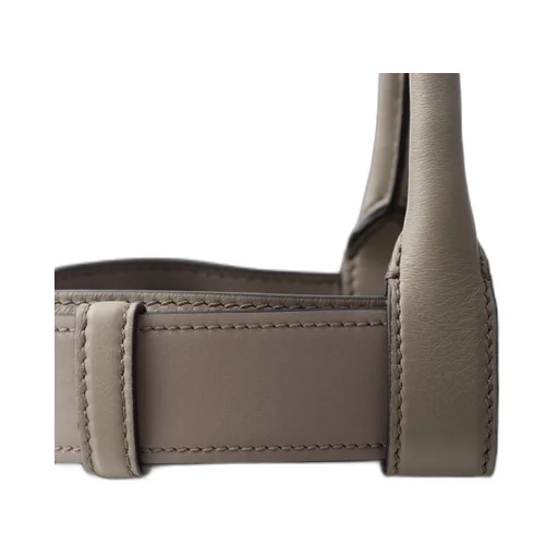 Prada Buckle Large Leather Handbag With Belt