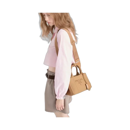 Prada JardiniÈRe Cotton Canvas Mini Handbag