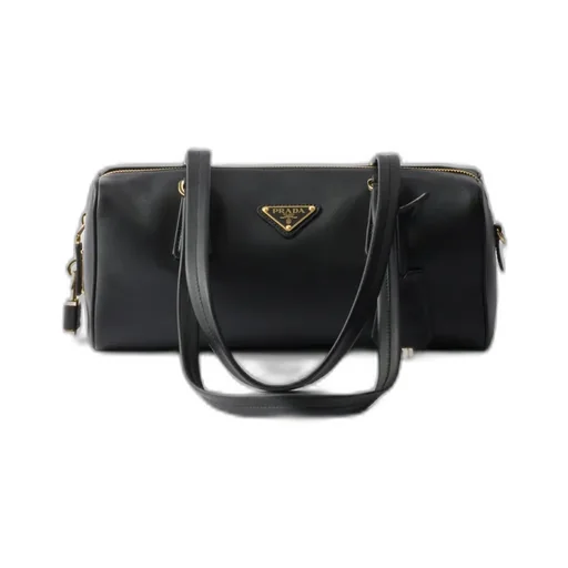 Medium Leather Top-Handle Bag With Padlock