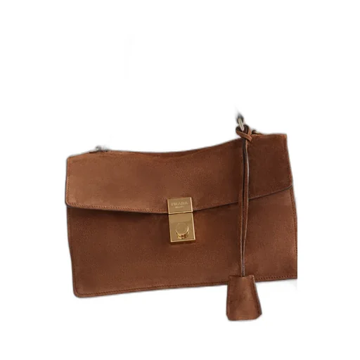 Prada Soft Sound Medium Suede Shoulder Bag