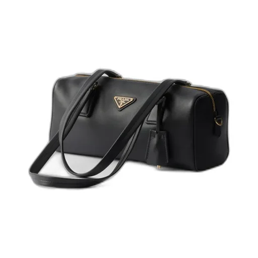 Medium Leather Top-Handle Bag With Padlock