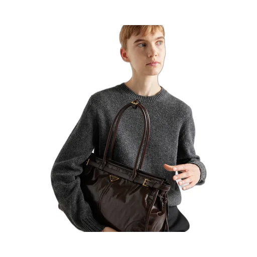 Prada Bonnie Large Leather Handbag