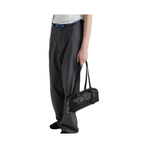 Medium Leather Top-Handle Bag With Padlock