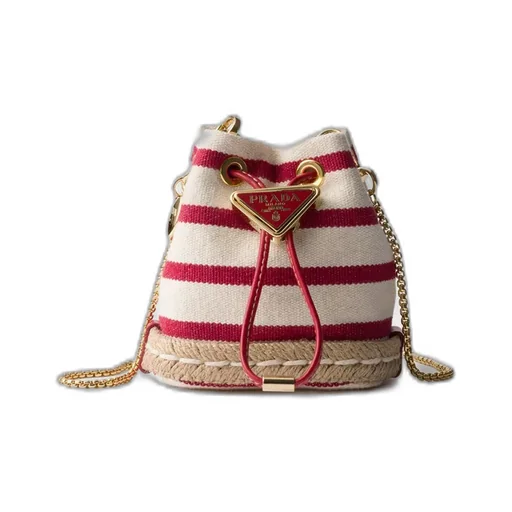 Striped Fabric Mini-Pouch