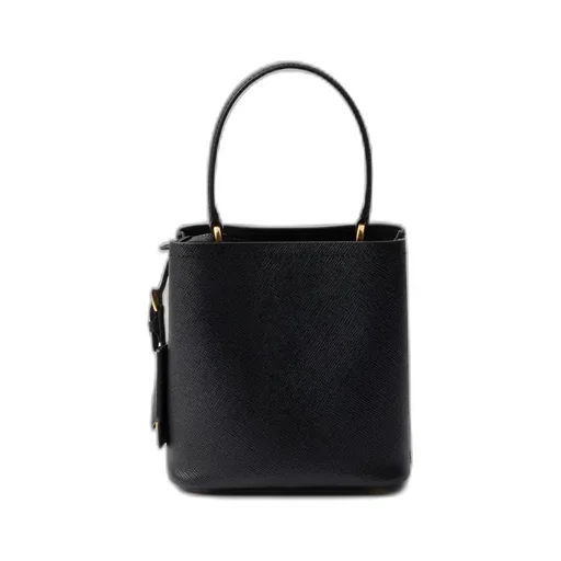 Small Saffiano Leather Prada Panier Bag