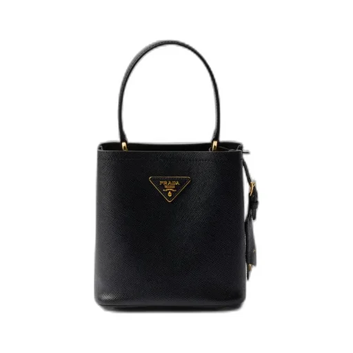 Small Saffiano Leather Prada Panier Bag