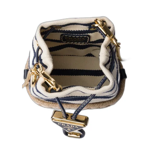 Striped Fabric Mini-Pouch