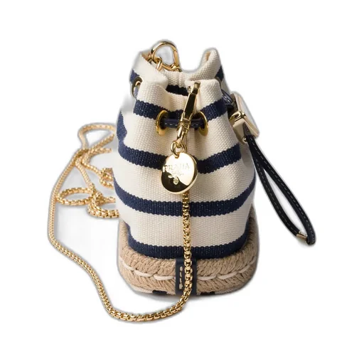 Striped Fabric Mini-Pouch