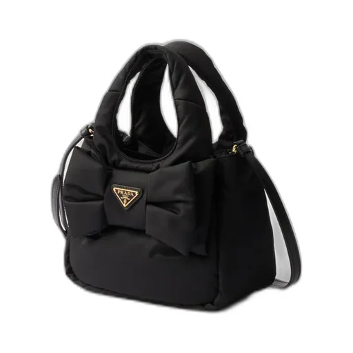 Padded Re-Nylon Mini-Bag With Bow