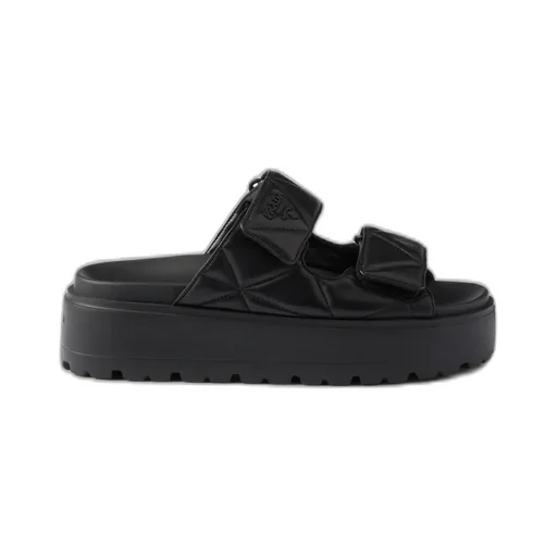 Padded Nappa Leather Slides