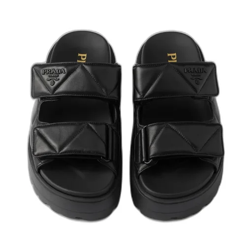 Padded Nappa Leather Slides