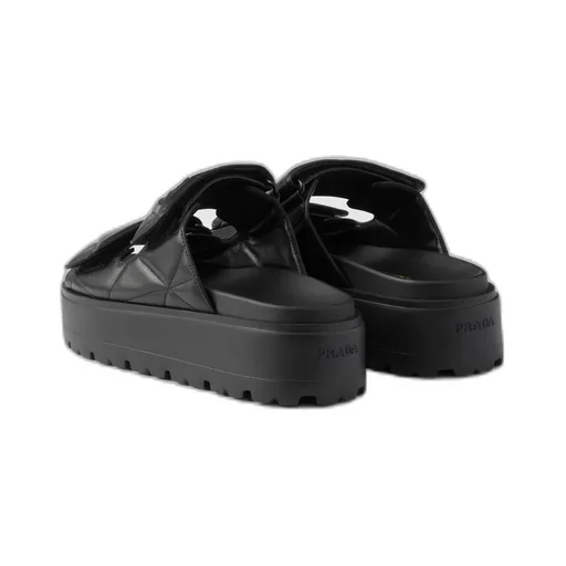 Padded Nappa Leather Slides