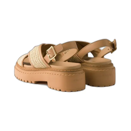 Crochet And Leather Sandals