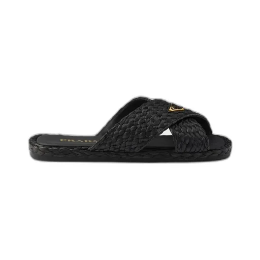 Raffia Crisscross Slides