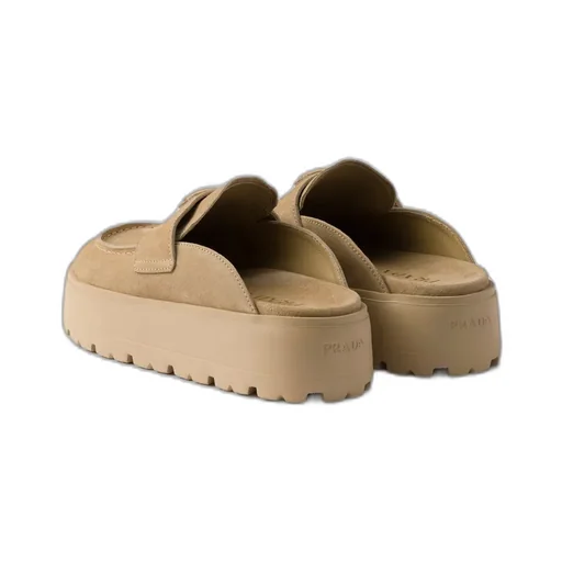 Suede Flatform Mules