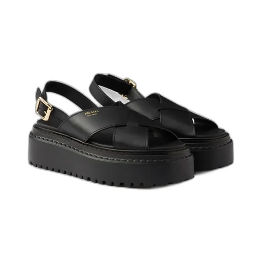 Leather Crisscross Sandals