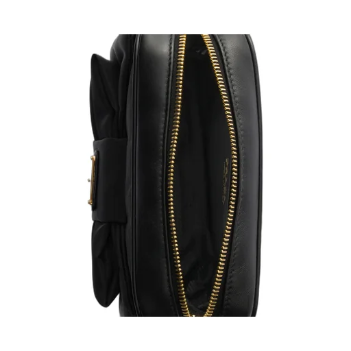 Re-Nylon And Nappa Leather Mini Shoulder Bag With Bow