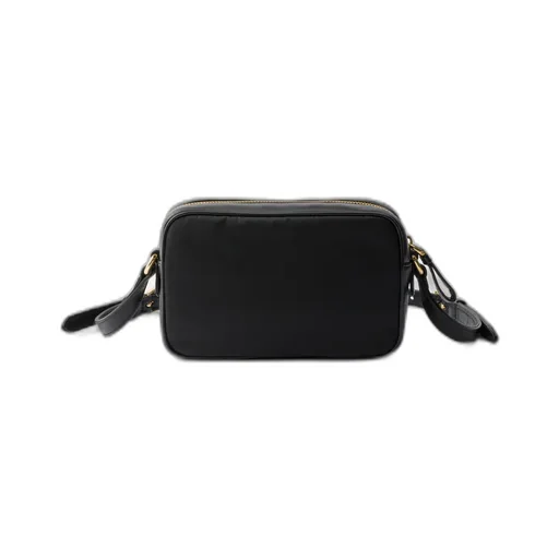 Re-Nylon And Nappa Leather Mini Shoulder Bag With Bow