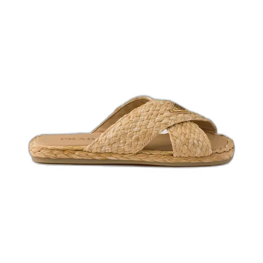 Raffia Crisscross Slides