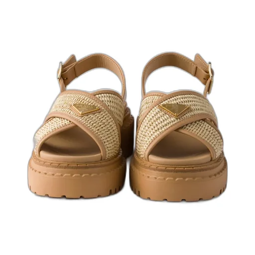 Crochet And Leather Sandals