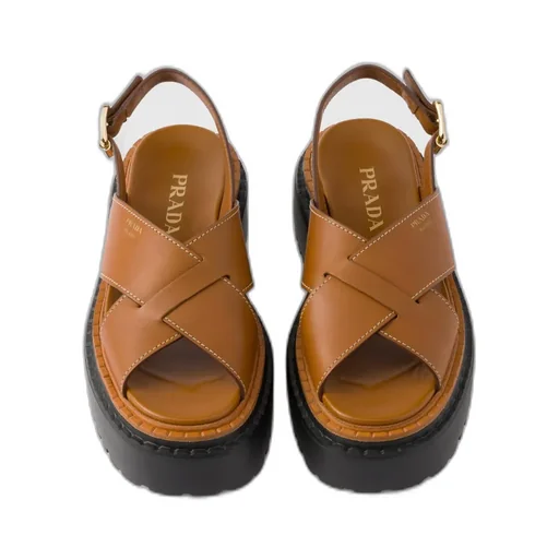 Leather Crisscross Sandals