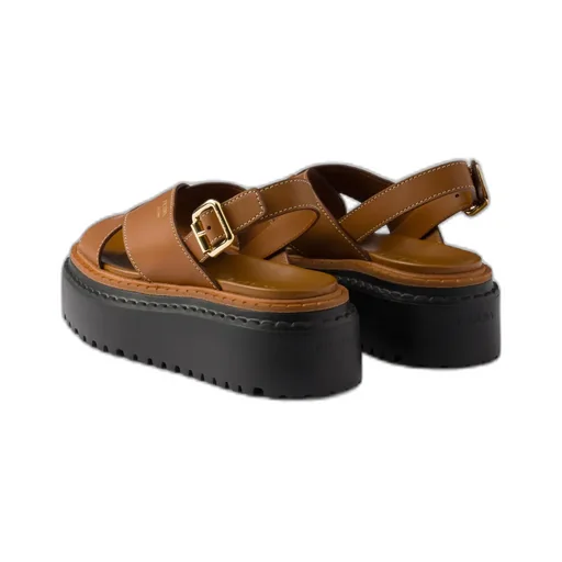 Leather Crisscross Sandals