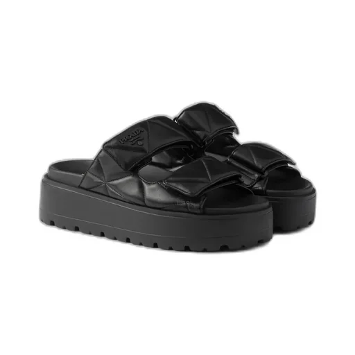 Padded Nappa Leather Slides