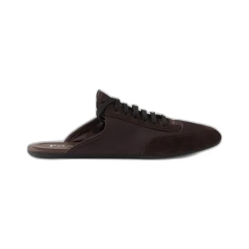 Collapse Re-Nylon And Suede Mules