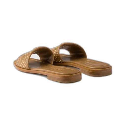 Nappa Leather Slides With Studs