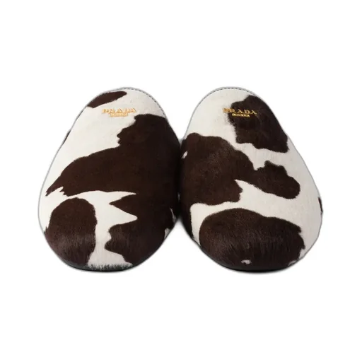 Printed Leather Mules