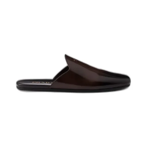 Brushed Leather Mules