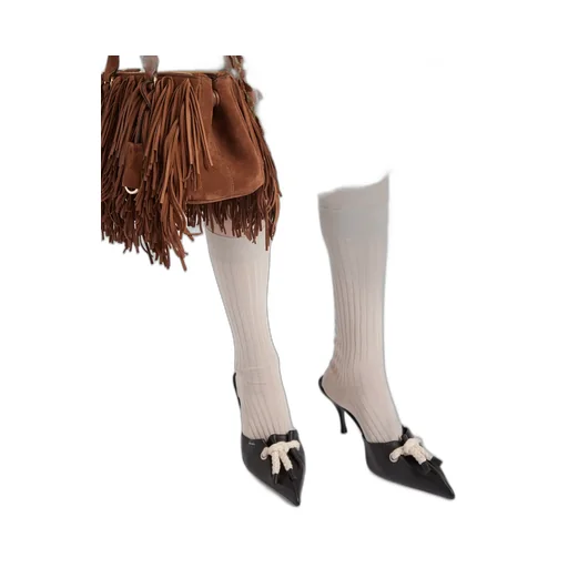 Nappa Leather Mules With Cord Detail