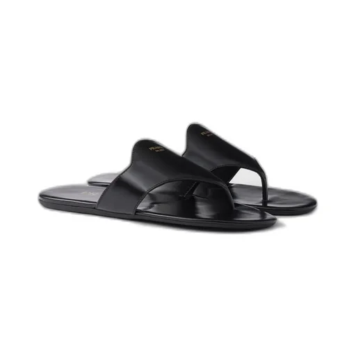 Brushed Leather Thong Sandals