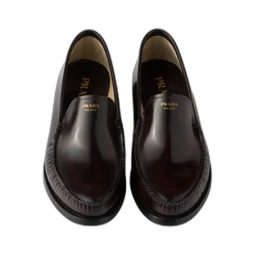 Brushed Leather Loafers