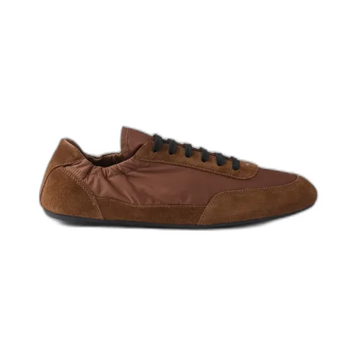 Collapse Re-Nylon And Suede Sneakers