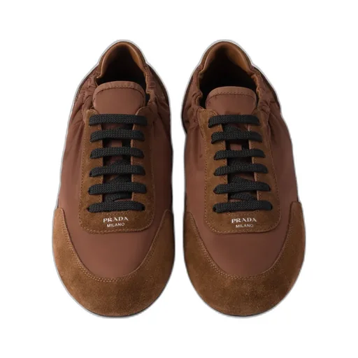 Collapse Re-Nylon And Suede Sneakers