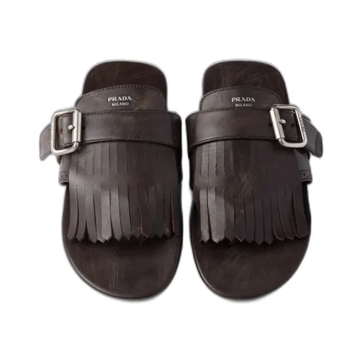 Shuffle Leather Thong Sandals