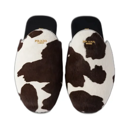 Printed Leather Mules