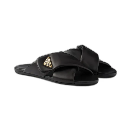 Padded Nappa Leather Slides