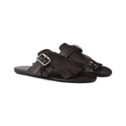 Shuffle Leather Thong Sandals