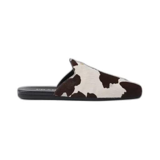 Printed Leather Mules