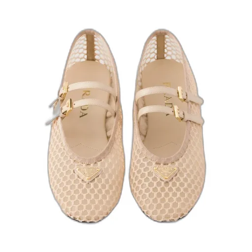 Mesh Fabric Ballerinas