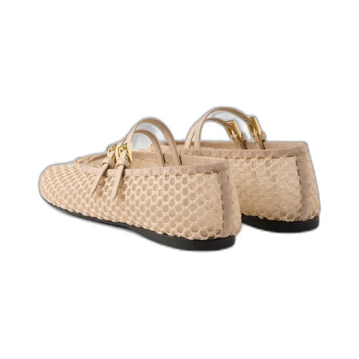 Mesh Fabric Ballerinas