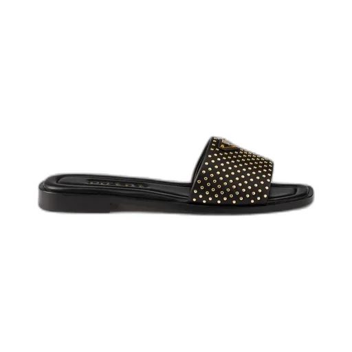 Nappa Leather Slides With Studs