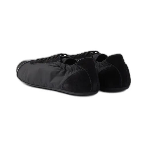 Collapse Re-Nylon And Suede Sneakers With Metal Toecap