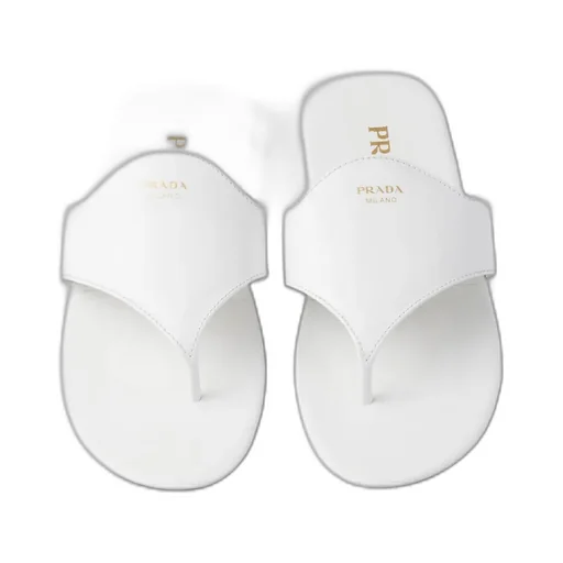 Brushed Leather Thong Sandals
