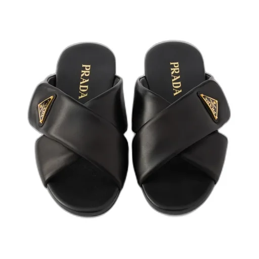 Padded Nappa Leather Slides
