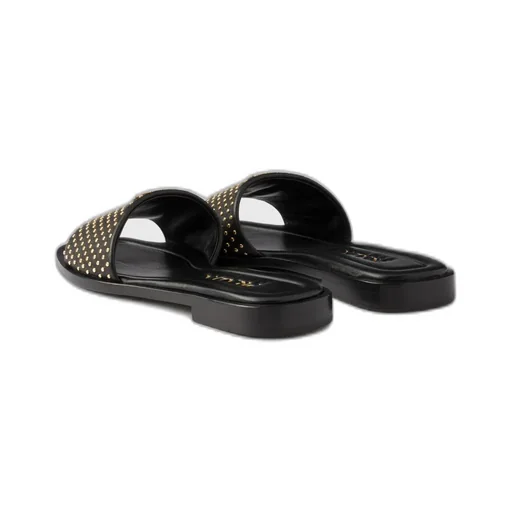 Nappa Leather Slides With Studs