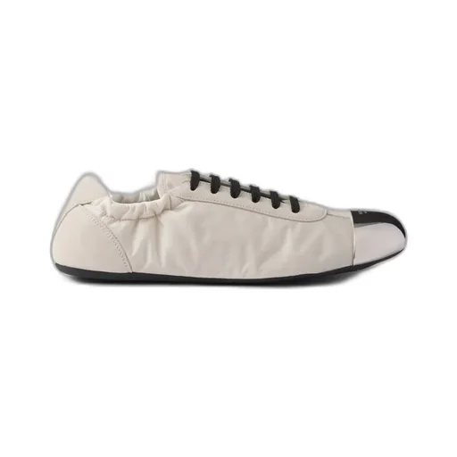 Collapse Re-Nylon And Suede Sneakers With Metal Toecap